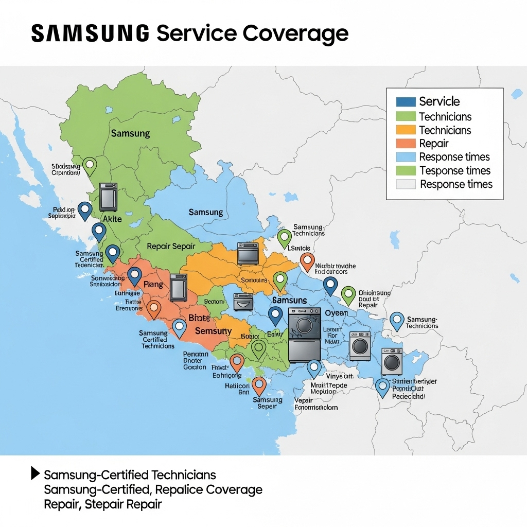 Mapa de Cobertura para Servicio Técnico Samsung en Panamá